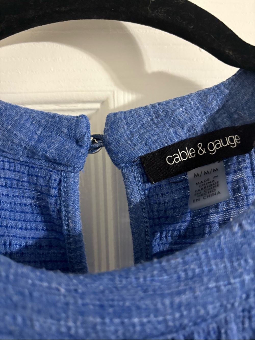 Cable & Gauge Blue Crochet-Trim Halter Tank - Picture 4 of 5